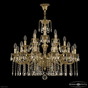 Хрустальная подвесная люстра Bohemia IVELE Crystal Verona 72199/12+6+3/250 A G