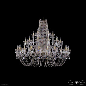 Большая хрустальная люстра Bohemia IVELE Crystal 1402/24+12+6/530 G