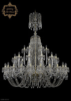 Большая хрустальная люстра Bohemia Art Classic 11.23.24+12+6.530.XL-172.Gd.Dr