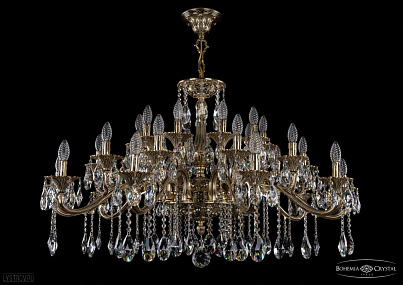 Литая подвесная люстра с хрусталем Bohemia IVELE Crystal 1709/30/410/A/GB