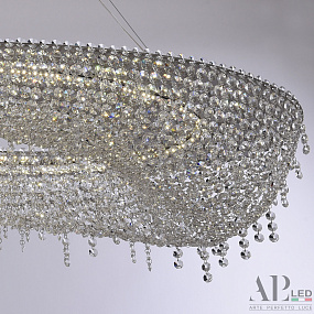 Большая хрустальная светодиодная люстра APL LED Sicilia SH523.0.120.B.Gd.4000.INT