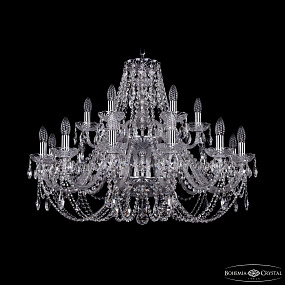 Хрустальная подвесная люстра Bohemia IVELE Crystal 1406/12+6/300/2d Ni