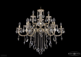 Литая подвесная люстра с хрусталем Bohemia IVELE Crystal 1722/6+3+3/335/B/GW