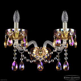 Бра хрустальное Bohemia IVELE Crystal 5413B/2/165 G Shampan/M-1H K777