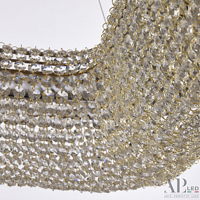 Хрустальная подвесная светодиодная люстра APL LED Rimini S504.0.80.A.4000.Gold