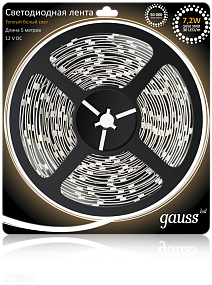 Светодиодная лента GAUSS 7.2 Вт/м 5050 SMD 2700K