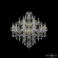 Большая хрустальная люстра Bohemia IVELE Crystal 1415/12+6/300/2d G
