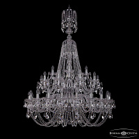 Большая хрустальная люстра Bohemia IVELE Crystal 1406/20+10+5/400/XL-160/2d Ni