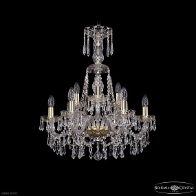 Хрустальная подвесная люстра Bohemia IVELE Crystal 1403/6+3/195/XL-65 G
