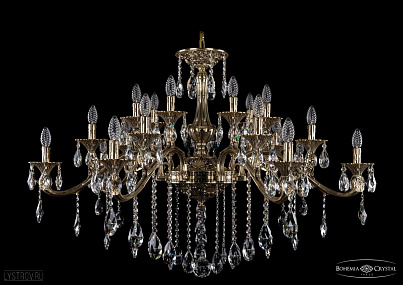 Литая подвесная люстра с хрусталем Bohemia IVELE Crystal 1709/21/410/B/GB