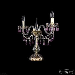 Настольная лампа с хрусталем Bohemia IVELE Crystal 1410L/2/141-39 G V7010