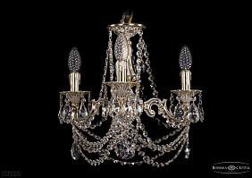 Литая подвесная люстра с хрусталем Bohemia IVELE Crystal 1707/3/125/C/GW