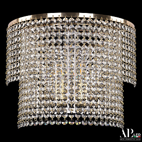 Бра хрустальное APL LED Rimini S500.B4.35-27.A.E14.Gold