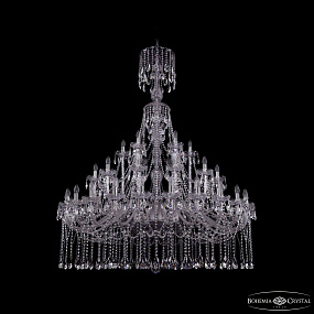 Большая хрустальная люстра Bohemia IVELE Crystal 1413/24+12+6/530/XL-176 Ni
