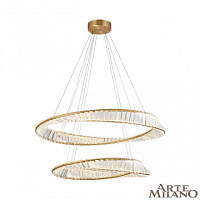Подвесная хрустальная светодиодная люстра Arte Milano 318033/D800-D600 BS
