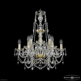 Хрустальная подвесная люстра Bohemia IVELE Crystal 1411/6+3/195/XL-65 G