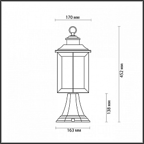 Ландшафтный светильник на столб Odeon Light MAVRET 4961/1A