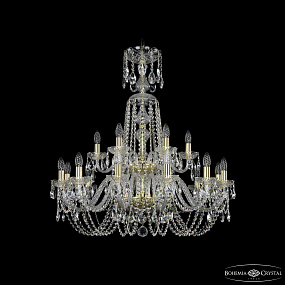 Большая хрустальная люстра Bohemia IVELE Crystal 1402/12+6/300/XL-91/2d G