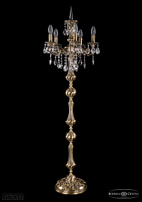 Литой торшер с хрусталем Bohemia IVELE Crystal 7000/5/125-134/B/FP