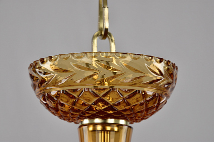 Большая хрустальная люстра Bohemia IVELE Crystal 1310/12/360 G Am/Amber/M-1G