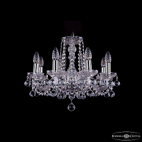 Хрустальная подвесная люстра Bohemia IVELE Crystal 1402/8/160/Ni/Balls