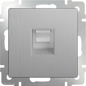 Розетка Ethernet RJ-45 (cеребряный рифленый) Werkel WL09-RJ-45