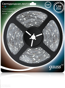 Светодиодная лента GAUSS 7.2 Вт/м 5050 SMD RGB