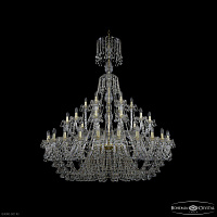 Большая хрустальная люстра Bohemia IVELE Crystal 1409/24+12+6/530/XL-169 G