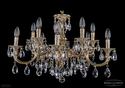 Литая подвесная люстра с хрусталем Bohemia IVELE Crystal 1702/5+5/265+181/A/GW