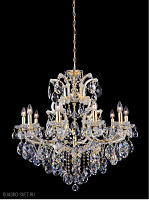 Подвесная люстра Crystal Lux ISABEL SP11 GOLD/TRANSPARENT