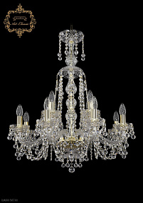 Большая хрустальная люстра Bohemia Art Classic 11.26.8+4.220.XL-77.Gd.B