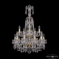 Большая хрустальная люстра Bohemia IVELE Crystal 1403/10+5/195/XL-84/2d G