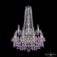 Хрустальная подвесная люстра Bohemia IVELE Crystal 1410/10+5/195/h-82/2d G V7010