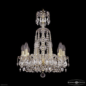Хрустальная подвесная люстра Bohemia IVELE Crystal 1402/10/141/XL-58 G