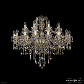 Большая хрустальная люстра Bohemia IVELE Crystal 1415/16+8/360 G R801