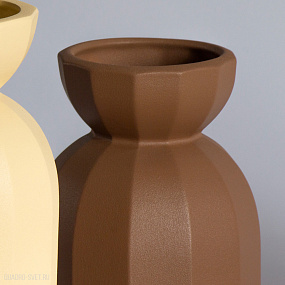 Ваза декоративная (бледно-коричневый) CERAMICA DESIGN Lily S VLYL33-8025