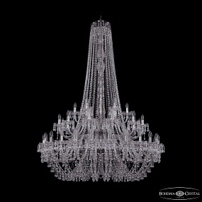 Большая хрустальная люстра Bohemia IVELE Crystal 1410/24+12+6/460/h-175/2d Ni V0300