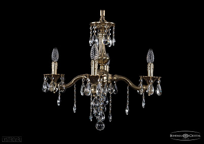 Литая подвесная люстра с хрусталем Bohemia IVELE Crystal 1710/4/160/B/GB