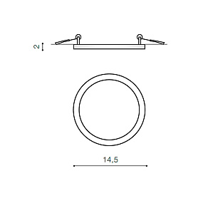 Встраиваемый светодиодный светильник Azzardo Slim 15 Round AZ2842