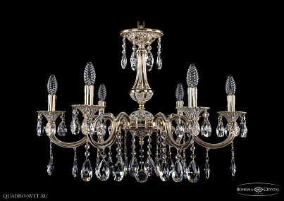 Литая подвесная люстра с хрусталем Bohemia IVELE Crystal 1702/6/265/A/GW