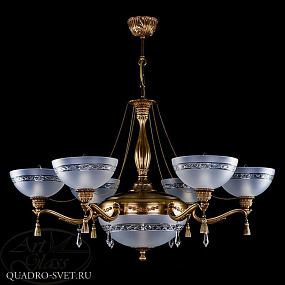 Люстра подвесная ARTGLASS GOLDIE VI. LIGHT PATINA