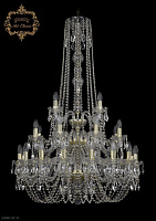Большая хрустальная люстра Bohemia Art Classic 11.11.16+8+4.300.3d.h-128.Gd.Sp
