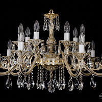 Литая подвесная люстра с хрусталем Bohemia IVELE Crystal 1703/14/320/A/GW