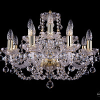 Хрустальная подвесная люстра Bohemia IVELE Crystal 1406/8+4/195/G/Balls