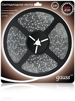 Светодиодная лента GAUSS 4.8 Вт/м 3528 SMD красный цвет