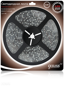 Светодиодная лента GAUSS 4.8 Вт/м 3528 SMD красный цвет