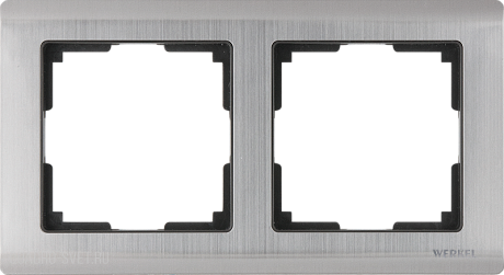 Рамка на 2 поста (глянцевый никель) Werkel WL02-Frame-02