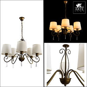 Люстра подвесная Arte Lamp CAROLINA A9239LM-5BR