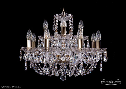 Хрустальная подвесная люстра Bohemia IVELE Crystal 1406/8+4/195/Pa