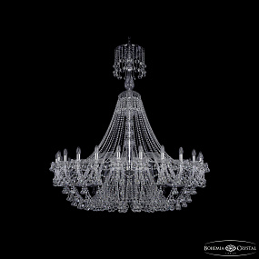 Большая хрустальная люстра Bohemia IVELE Crystal 1409/24/530/XL-160 Ni